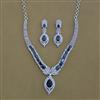 American Diamond Classic Necklace with Rhodium Plating