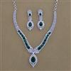 American Diamond Classic Necklace with Rhodium Plating