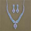 American Diamond Classic Necklace with Rhodium Plating