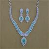 American Diamond Classic Necklace with Rhodium Plating