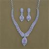 American Diamond Classic Necklace with Rhodium Plating