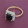 American Diamond Adjustable Ring with 2 Tone Plating
