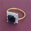 American Diamond Adjustable Ring with 2 Tone Plating