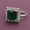American Diamond Adjustable Ring with Rhodium Plating