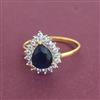 American Diamond Adjustable Ring with 2 Tone Plating