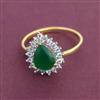 American Diamond Adjustable Ring with 2 Tone Plating