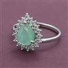 American Diamond Adjustable Ring with Rhodium Plating