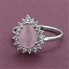 American Diamond Adjustable Ring with Rhodium Plating