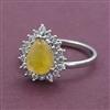 American Diamond Adjustable Ring with Rhodium Plating