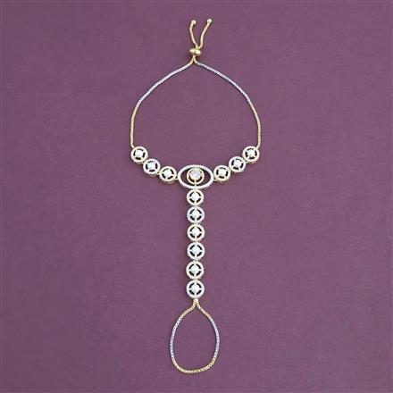 American Diamond Adjustable Hath Pan with Rhodium Plating 2 Tone Plating