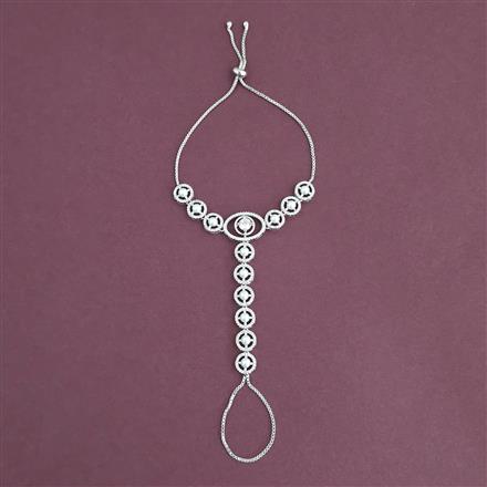 American Diamond Adjustable Hath Pan with Rhodium Plating 2 Tone Plating