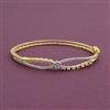 American Diamond Openable kada with Rhodium Plating 2 Tone Plating