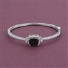 American Diamond Openable kada with Rhodium Plating