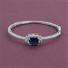 American Diamond Openable kada with Rhodium Plating