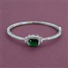 American Diamond Openable kada with Rhodium Plating