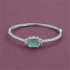 American Diamond Openable kada with Rhodium Plating