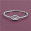 American Diamond Openable kada with Rhodium Plating