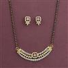 American Diamond Classic Mangalsutra with Rhodium Plating 2 Tone Plating