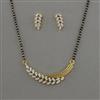 American Diamond Classic Mangalsutra with Rhodium Plating 2 Tone Plating