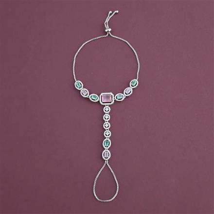 American Diamond Adjustable Hath Pan with Rhodium Plating