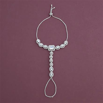 American Diamond Adjustable Hath Pan with Rhodium Plating