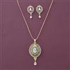 American Diamond Classic Pendant Set with 2 Tone Plating
