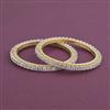 American Diamond 2 Pc Openable Bangles with 2 Tone Plating