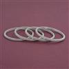 American Diamond 4 Pc Classic Bangles with Rhodium Plating