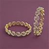 American Diamond 2 Pc Classic Bangles with 2 Tone Plating