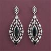 American Diamond Long Earring with Rhodium Plating