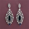 American Diamond Long Earring with Rhodium Plating