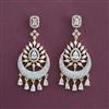 American Diamond Classic Earring with Rhodium Plating 2 Tone Plating Mehndi Plating