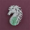American Diamond Classic Brooch with Rhodium Plating