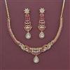 American Diamond Classic Necklace with 2 Tone Plating