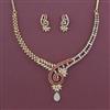 American Diamond Classic Necklace with 2 Tone Plating