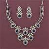 American Diamond Classic Necklace with Rhodium Plating