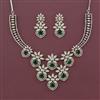 American Diamond Classic Necklace with Rhodium Plating