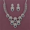American Diamond Classic Necklace with Rhodium Plating