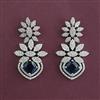American Diamond Classic Earring with Rhodium Plating