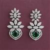 American Diamond Classic Earring with Rhodium Plating