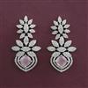 American Diamond Classic Earring with Rhodium Plating