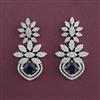 American Diamond Classic Earring with Rhodium Plating