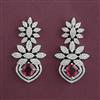 American Diamond Classic Earring with Rhodium Plating