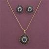 American Diamond Classic Pendant Set with 2 Tone Plating