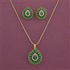 American Diamond Classic Pendant Set with 2 Tone Plating