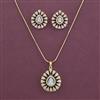 American Diamond Classic Pendant Set with 2 Tone Plating