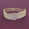American Diamond Openable kada with Rhodium Plating 2 Tone Plating Mehndi Plating