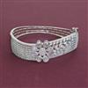 American Diamond Openable kada with Rhodium Plating 2 Tone Plating Mehndi Plating