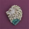 American Diamond Classic Brooch with Mehndi Plating
