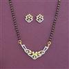 American Diamond Classic Mangalsutra with Rhodium Plating 2 Tone Plating